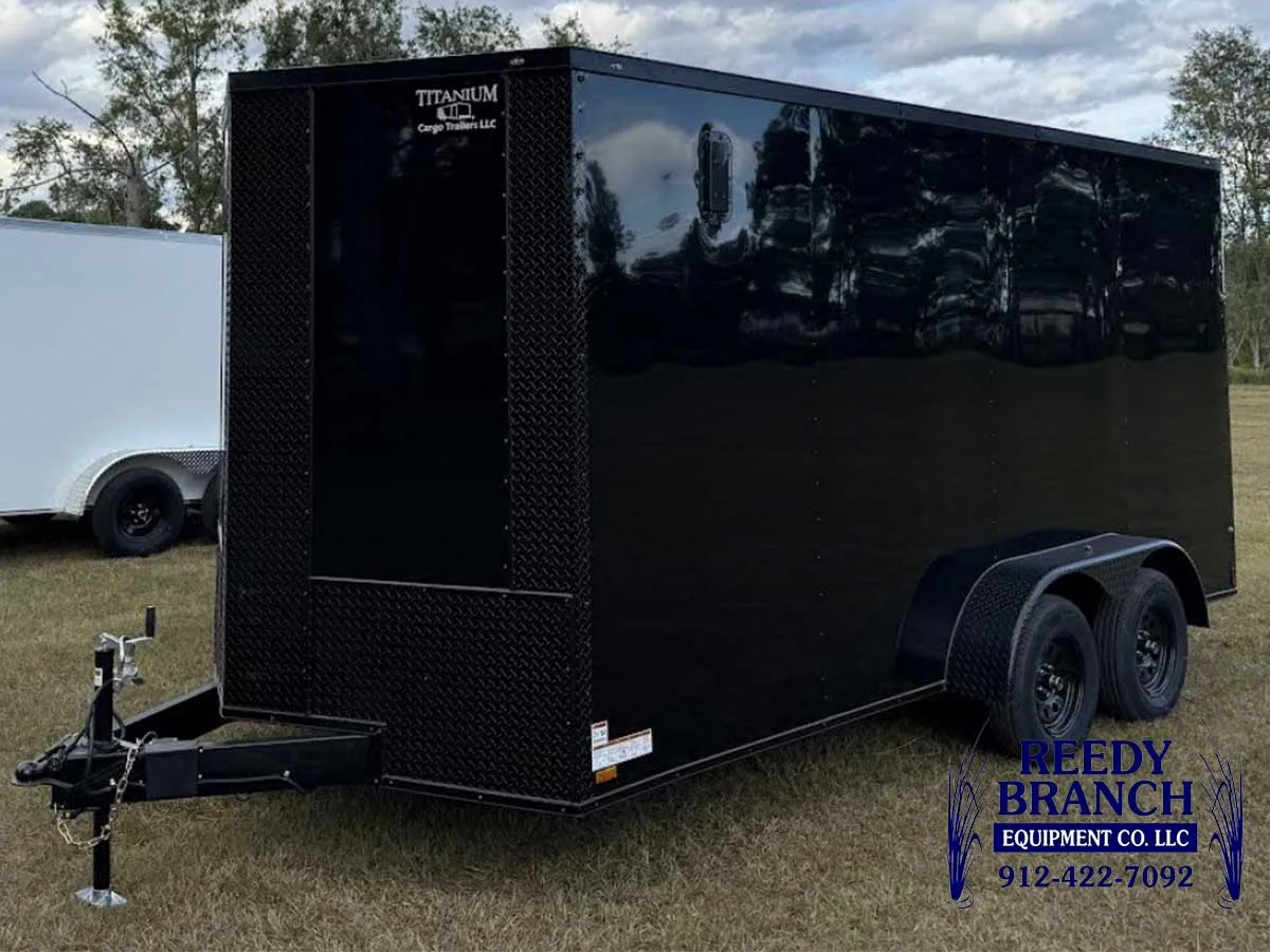 Black Titanium Cargo Trailer 7x16